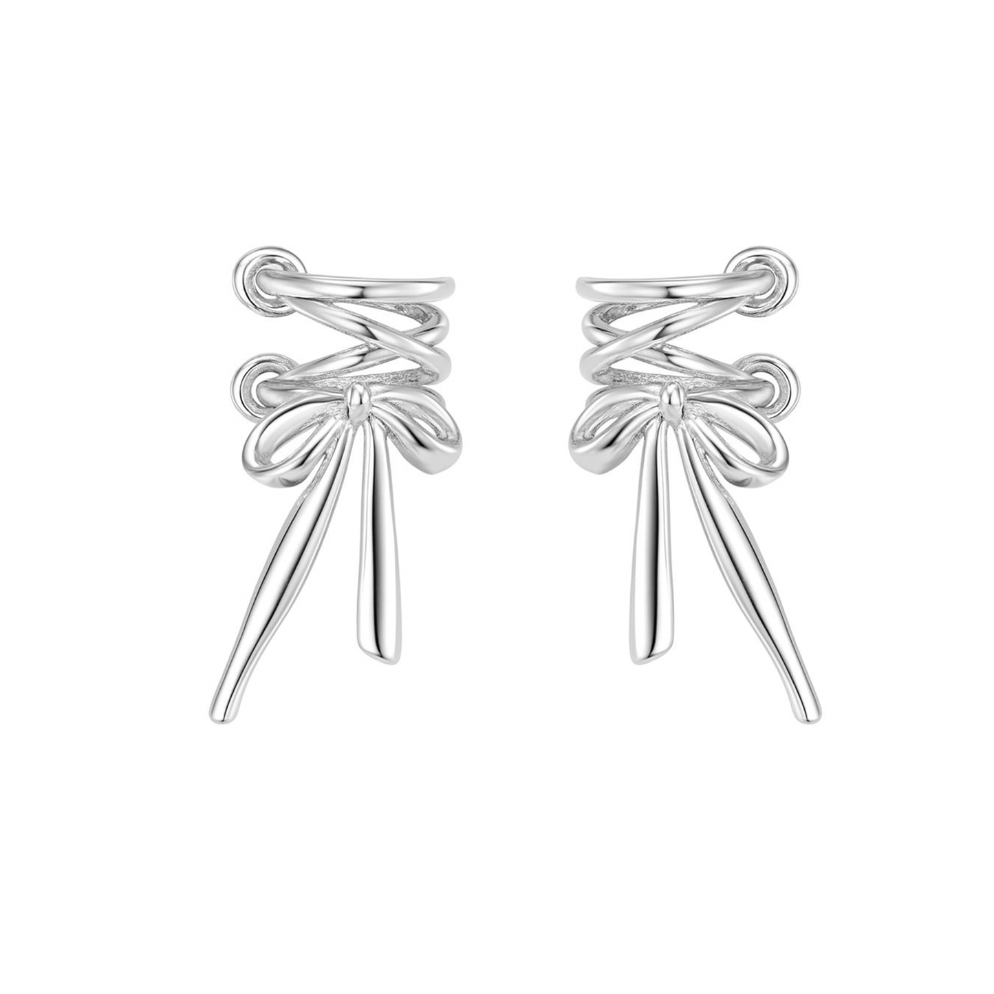 Zuri Silver Bamboo Ear Cuff- Non-Piercing