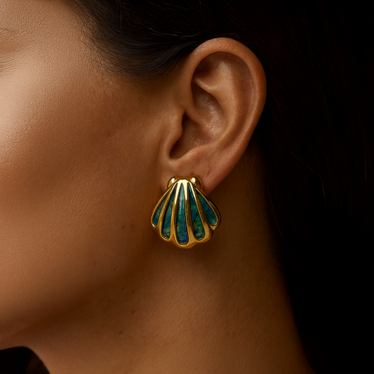 Mira Seashell Stud Earrings