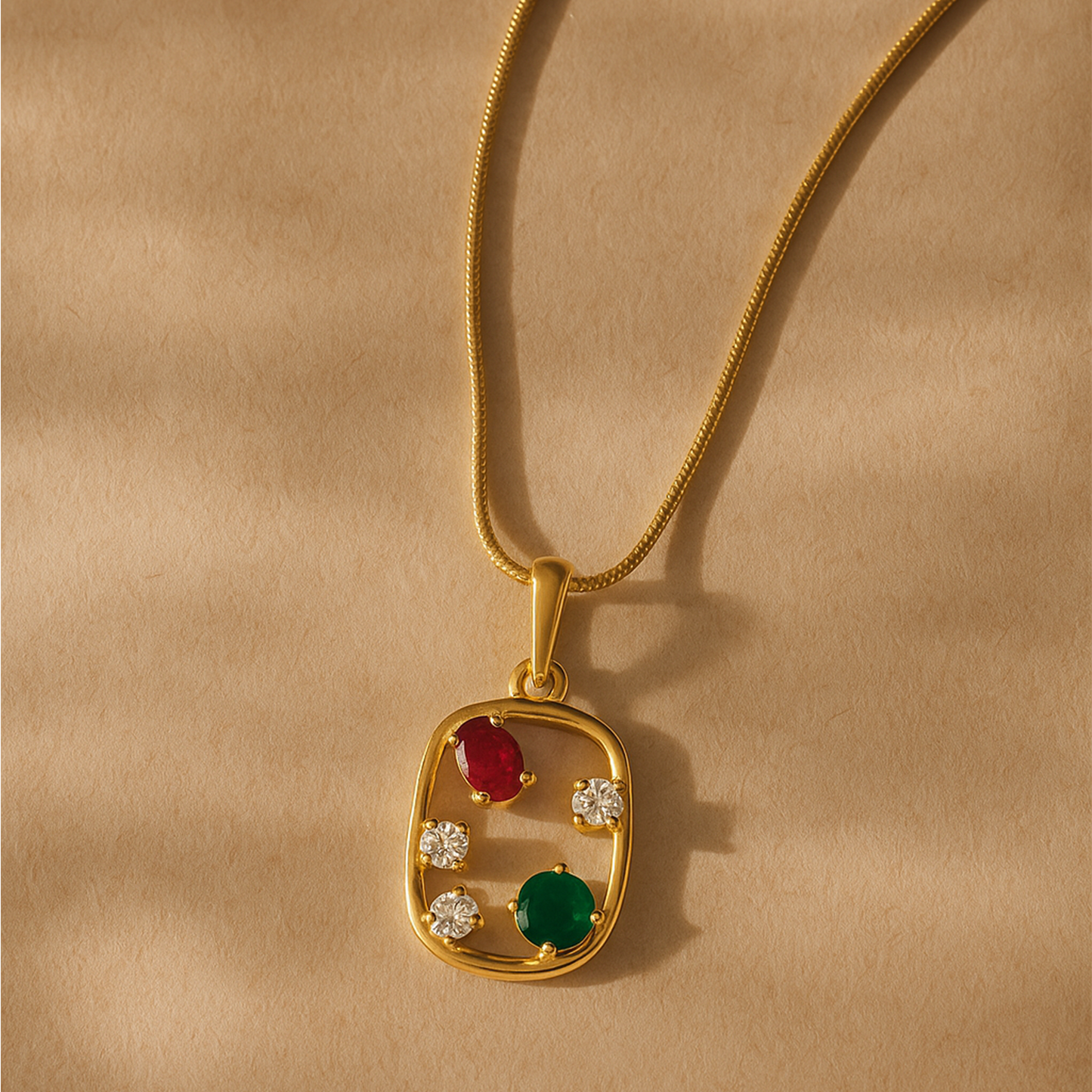 Multi-Gemstone Pendant Necklace
