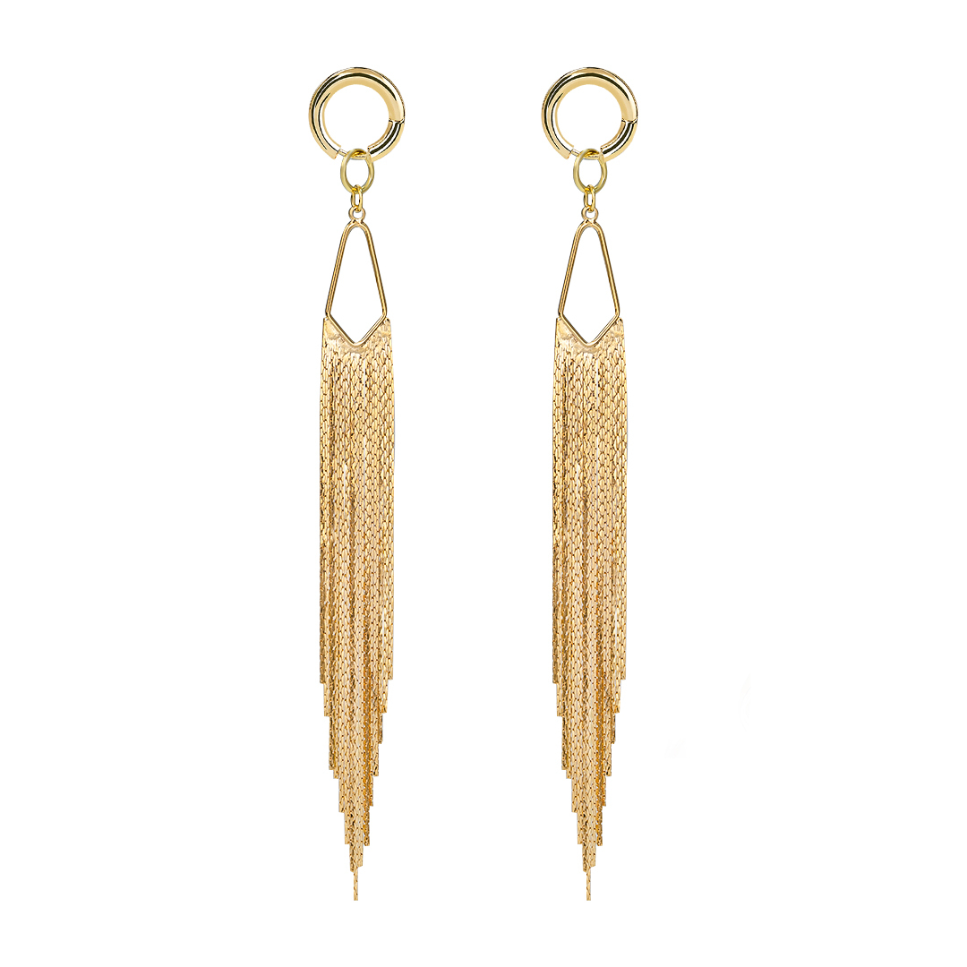 Gold Hoop Charm Earrings Set