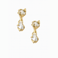 Golden Mist Baroque Drop Earrings