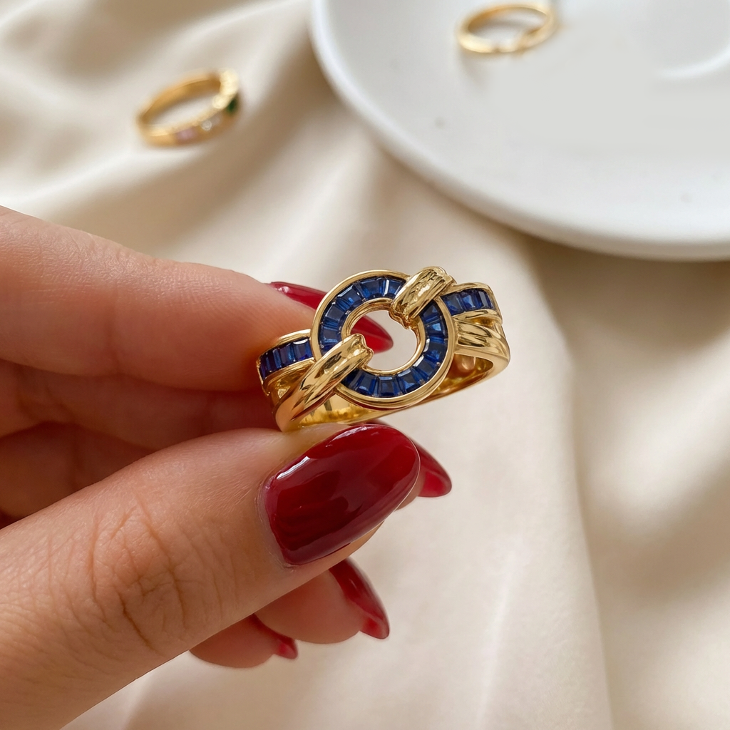 Nocturne Link Halo Ring