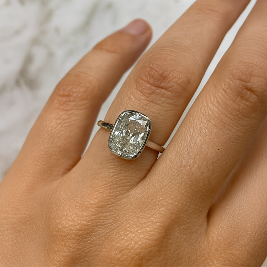 Cushion-Cut Classic Solitaire Ring