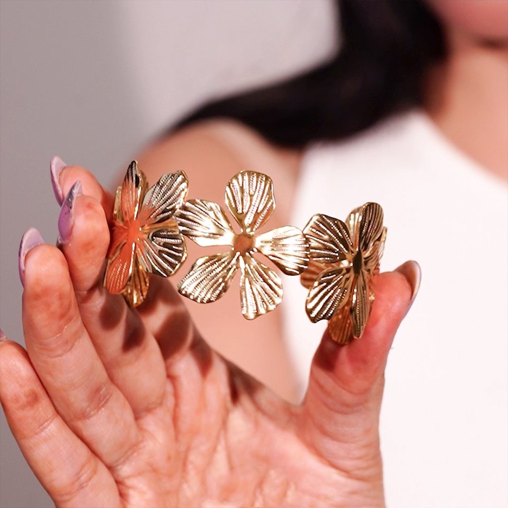 Olivia's Floral Gold Cuff