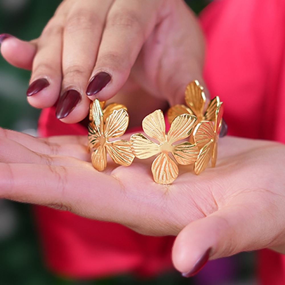 Olivia's Floral Gold Cuff