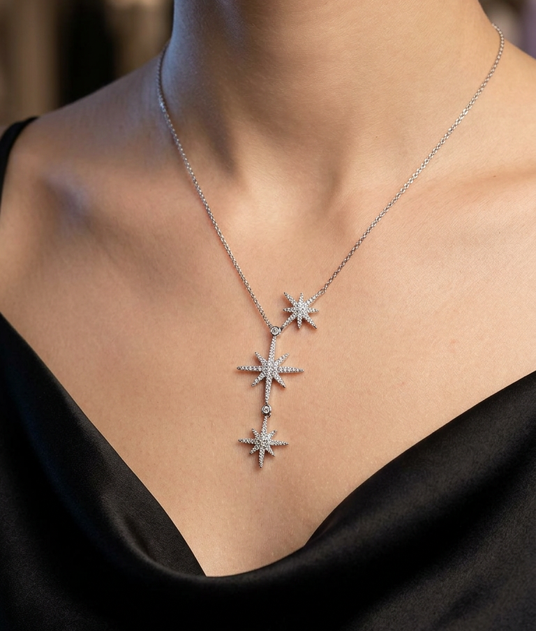 Astrafall Sterling Silver Adjustable Lariat Necklace