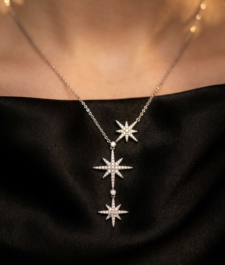Astrafall Sterling Silver Adjustable Lariat Necklace