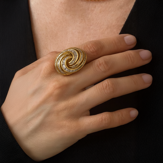 Isolde Spiral Luxe Statement Ring
