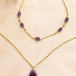 Selene Amethyst Layered Charm Necklace