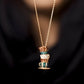 Whimsical Teacup Pendant Necklace in 18K Gold-Plated