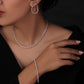 Cleo Classic CZ Tennis Set in Silver Tone