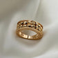 Alina Geometric Gold Ring & Bracelet Set