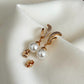Siena Modern Pearl Hook Earrings in Gold