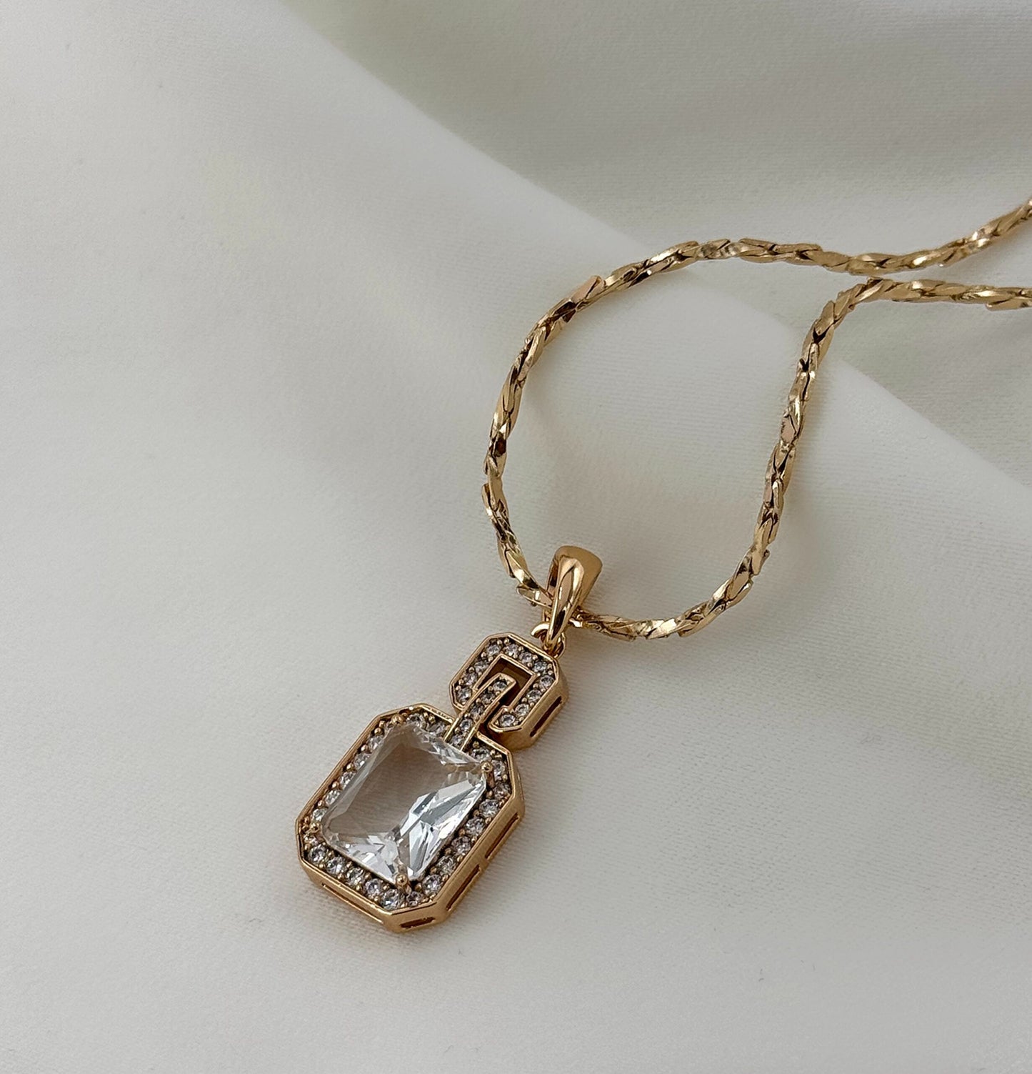 Ivy CZ Studded Gold Jewellery Set