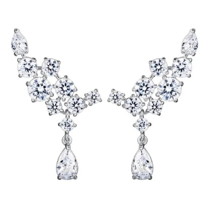 Crystal Cascade Drop Earrings