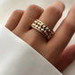 Alina Geometric Gold Ring & Bracelet Set