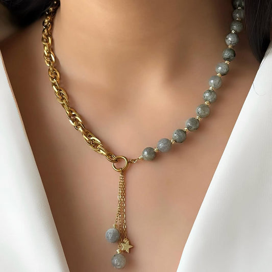 Alina Labradorite Charm Necklace