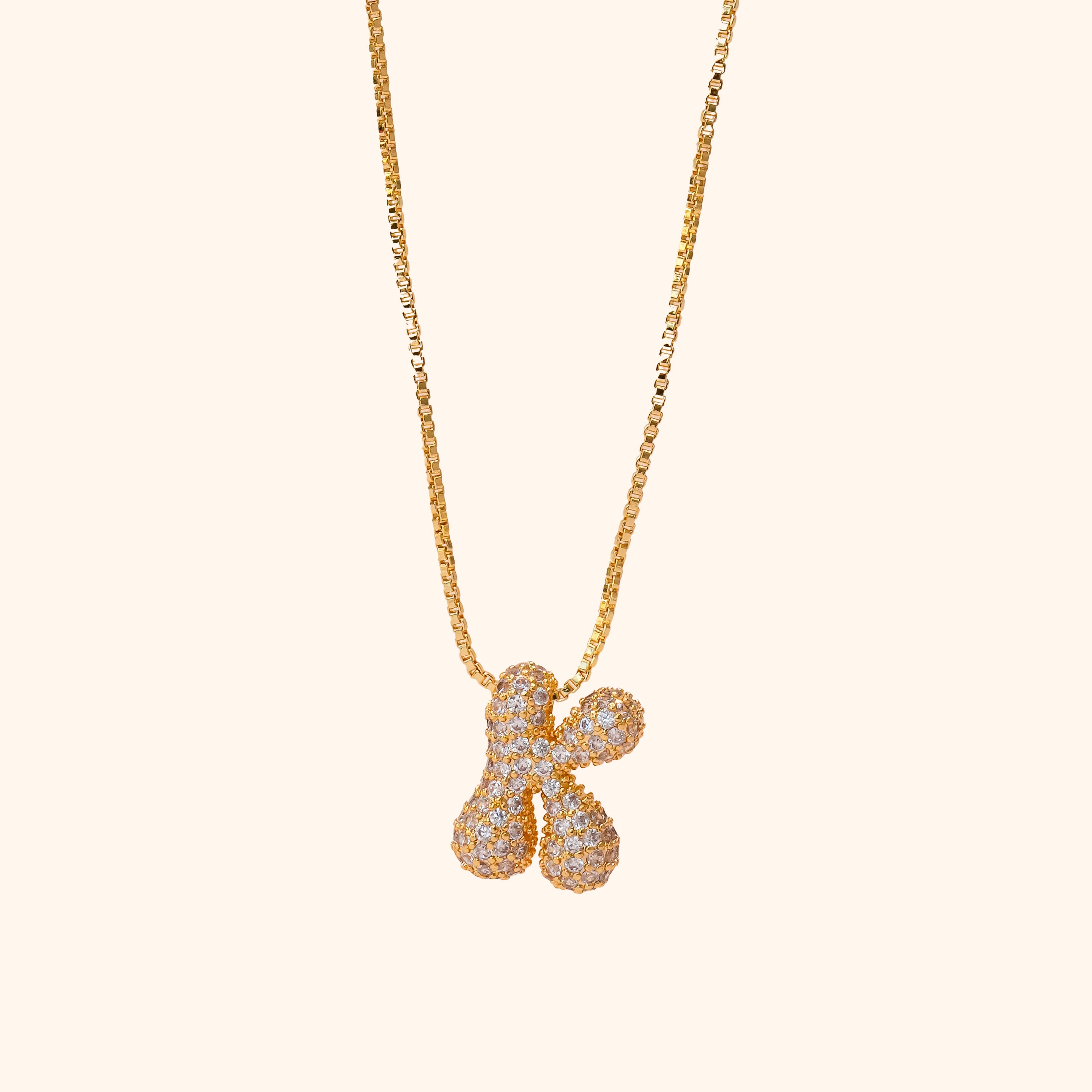 Yumi Sparkling Letter Necklace