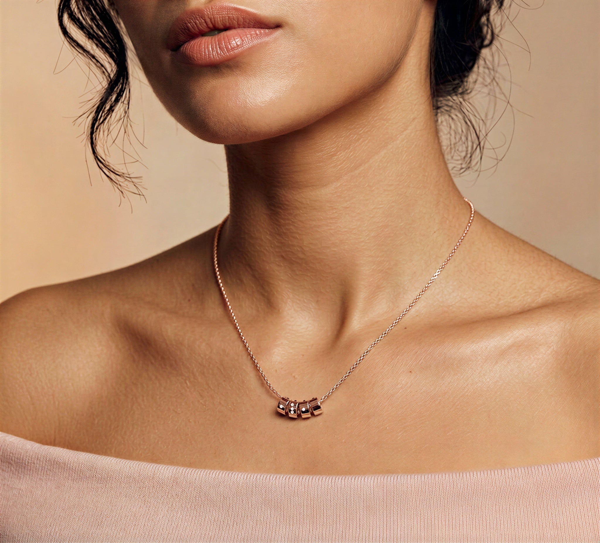 Anaya Emerald Code Bar Necklace
