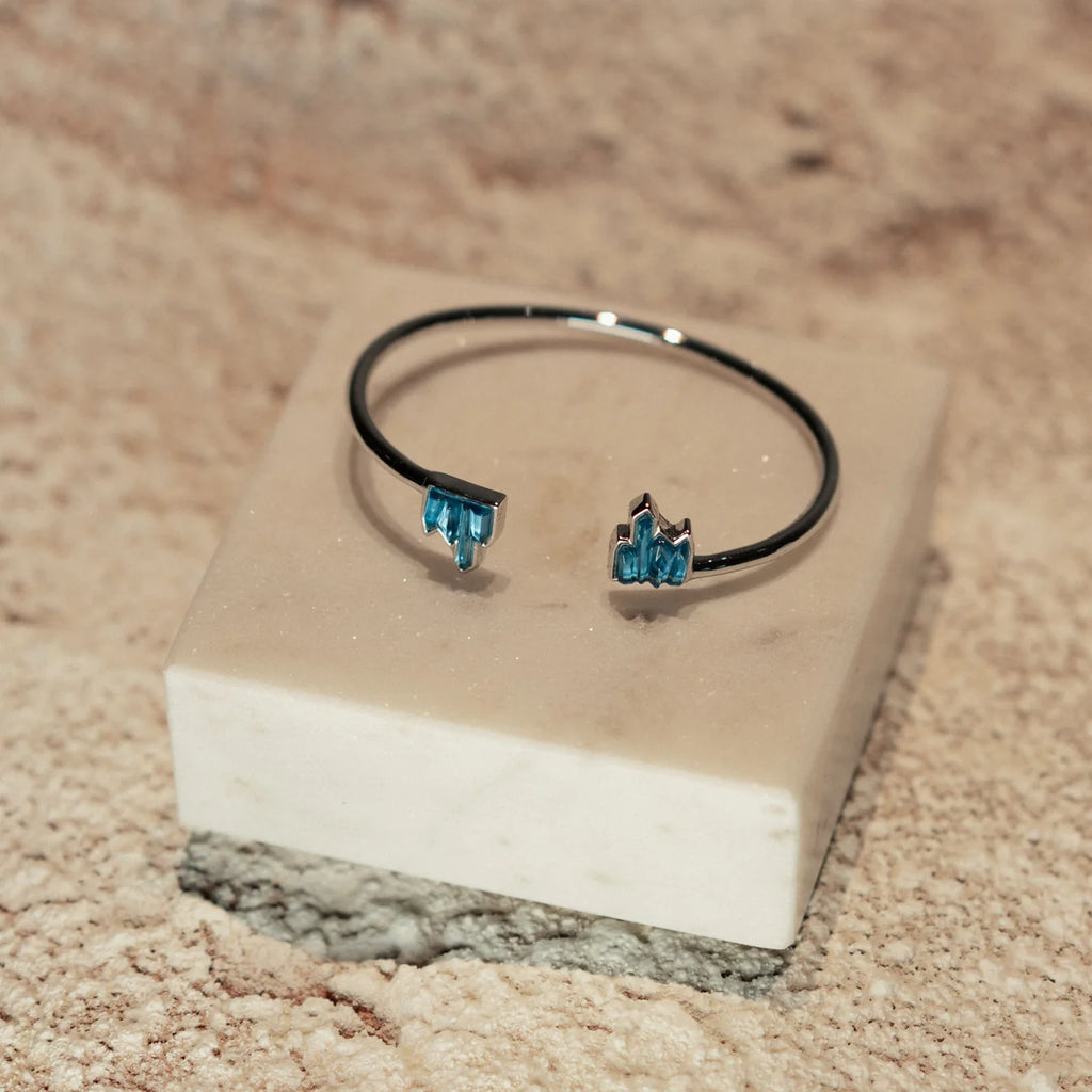 Maya Clear Crystal Statement Bracelet and Ring Set