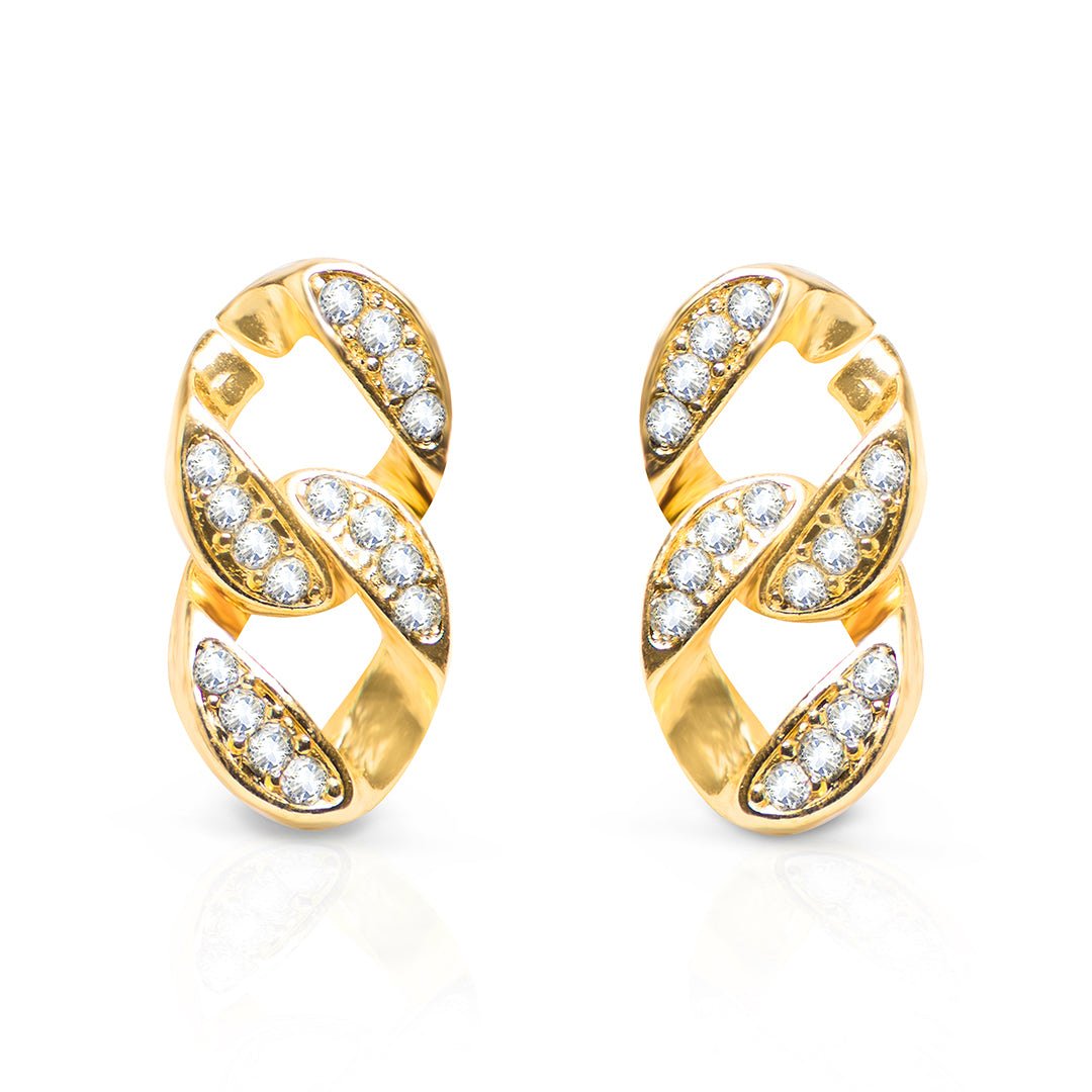 Oana Cuban Link Gold Earrings