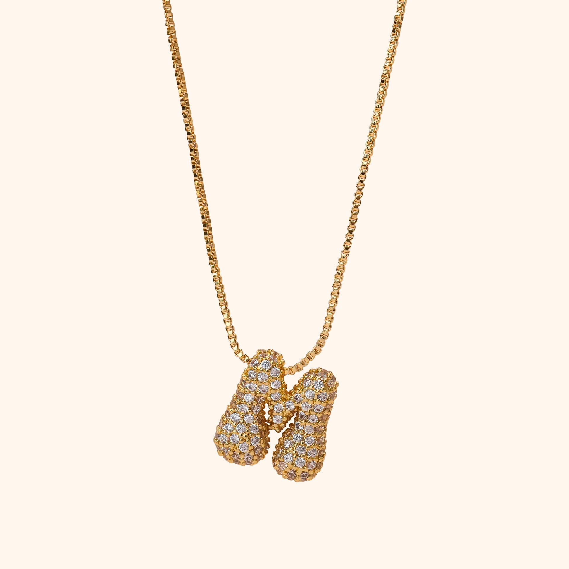 Yumi Sparkling Letter Necklace