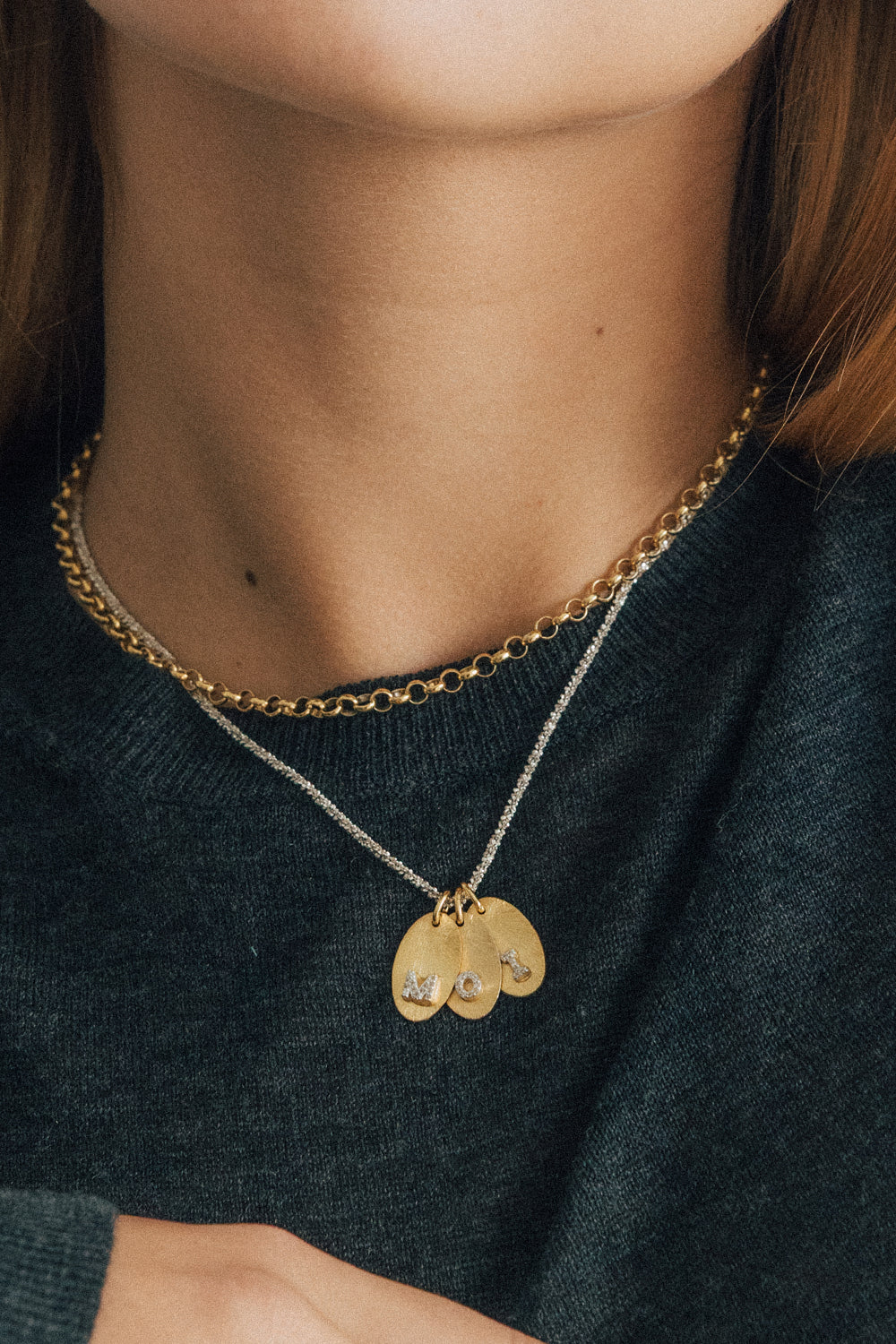 Mia Initial Coin Necklace