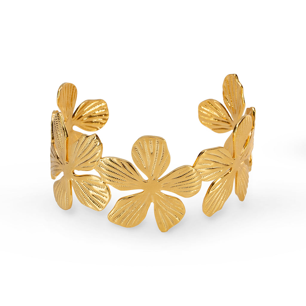 Flora Edge Gold Cuff