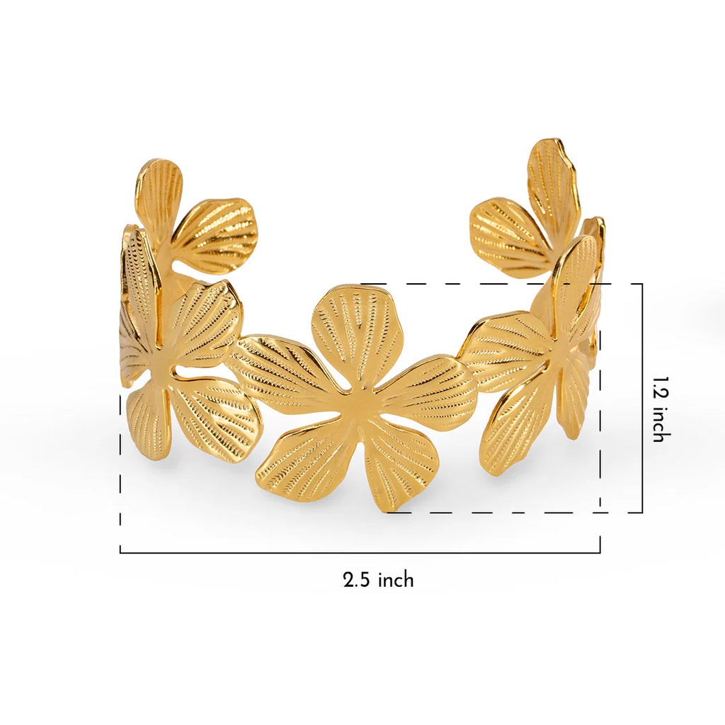 Flora Edge Gold Cuff