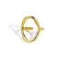 Oval Hollow Gold Ring in 18K Gold-Plated Stainless Steel