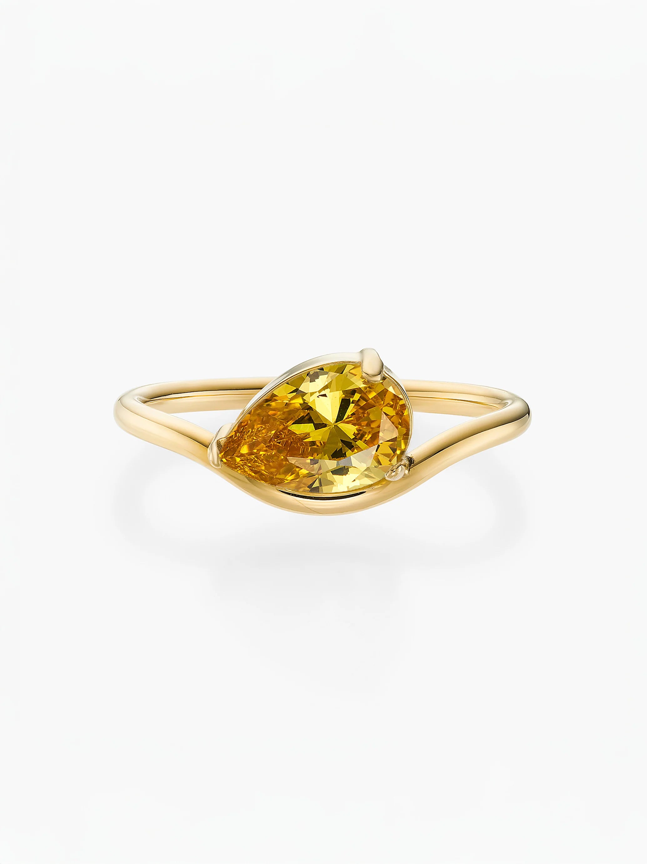 Cassie Golden Marquise Birthstone Ring