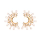 Lunaria Crescent Pearl Studs