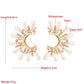 Lunaria Crescent Pearl Studs