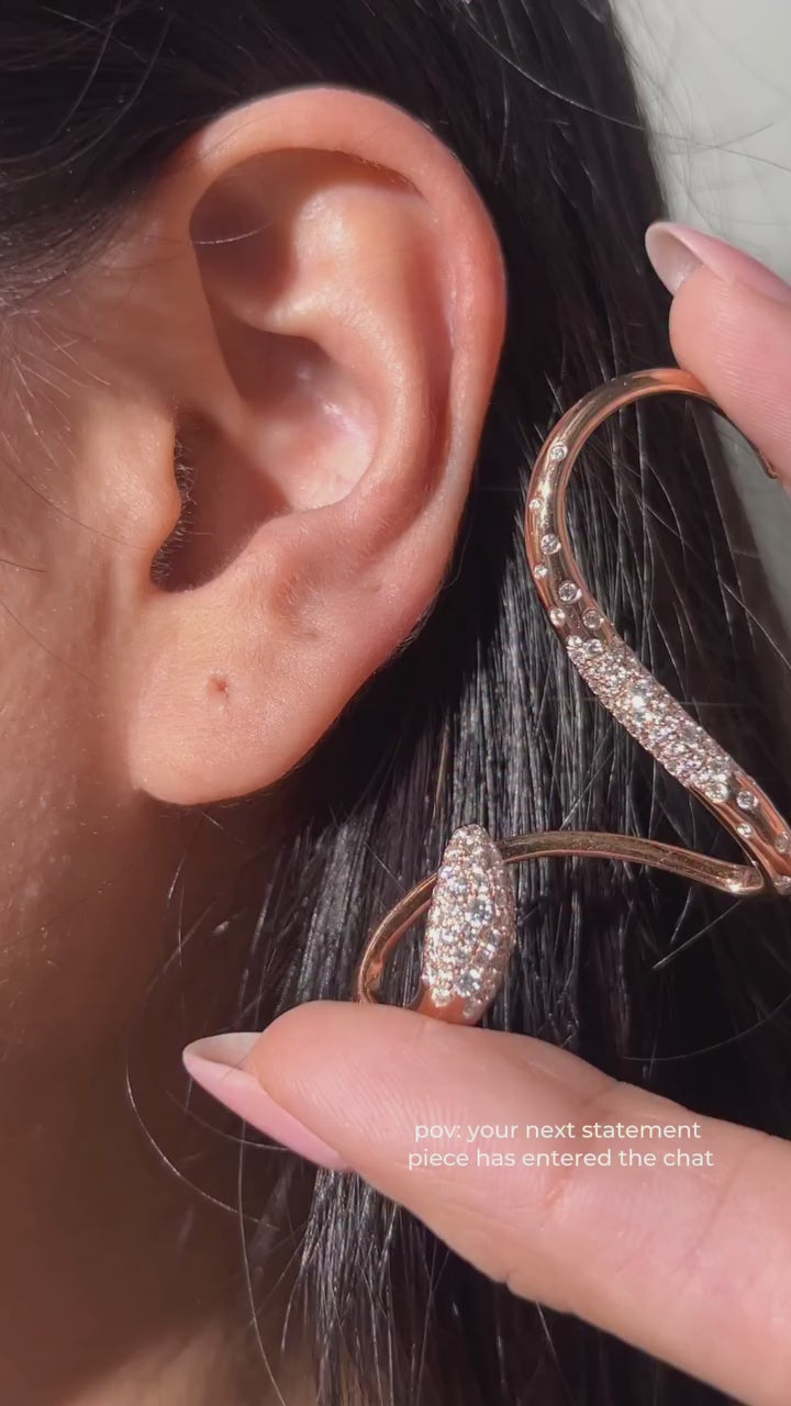 Crystal Curve Ear Cuff