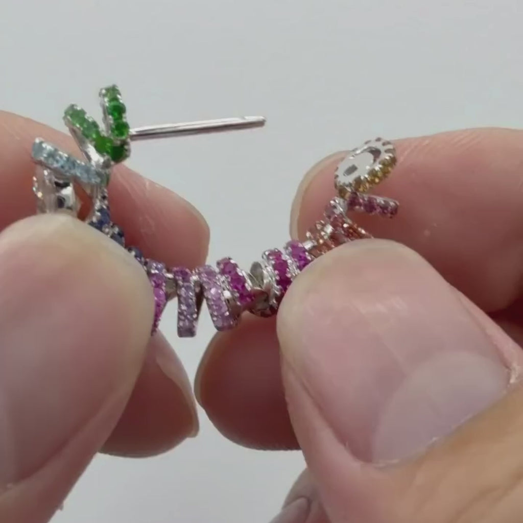 Prismatic Hoop Earrings