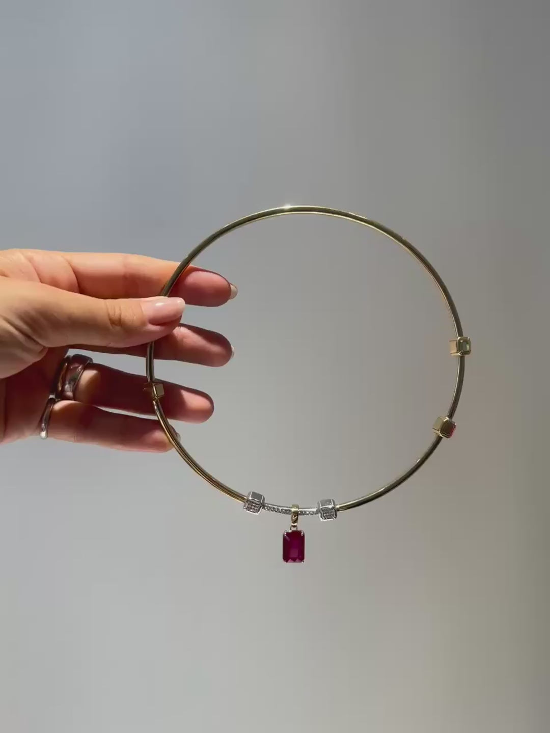 Ruby Meridian Collar Necklace