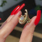 Ines Crystal Teardrop Ring