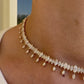 Celest choker necklace with drop accents