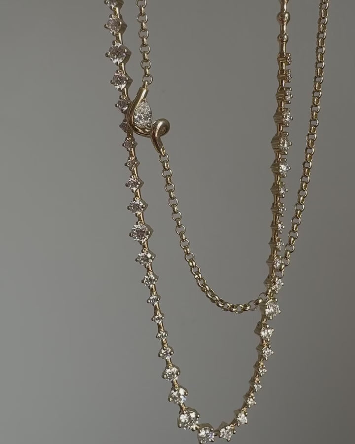 Nayla Double-layered Zircon Necklace