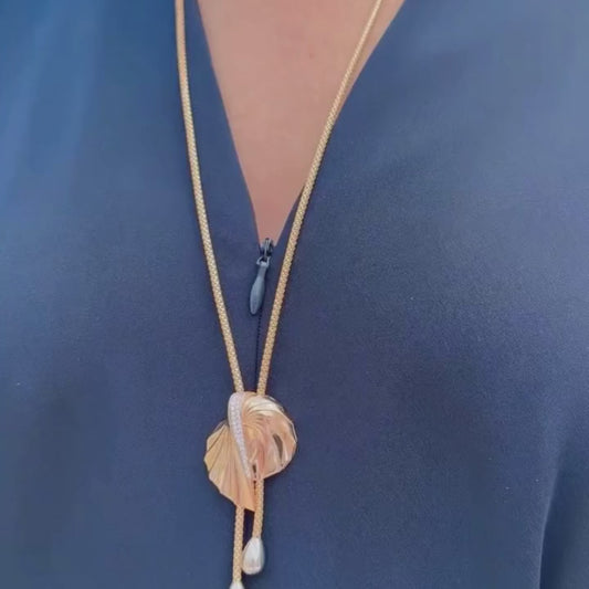 Selene Shell Pendant Y-Necklace