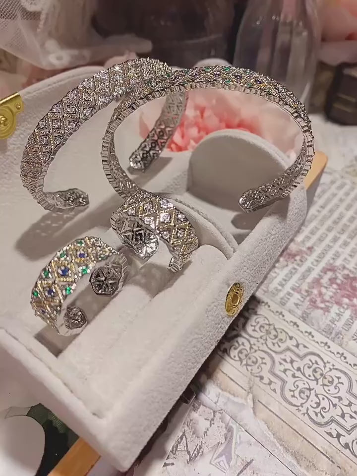 Elena Mosaic Crystal Bracelet Set