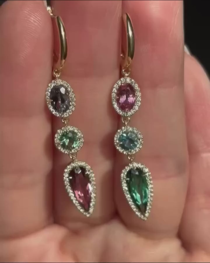 Garden Reverie Multi-Stone Drop Earrings