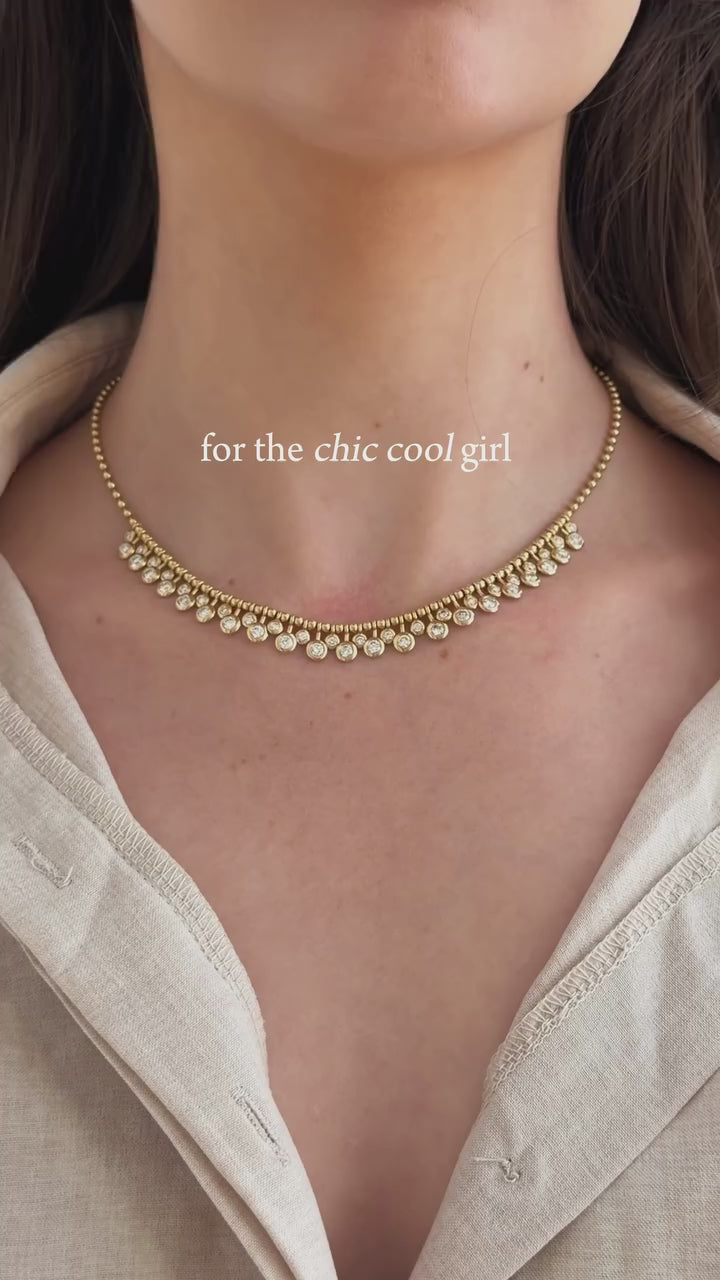 Sunlit Bubble Fringe Necklace