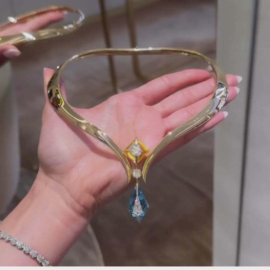 Isabella Prism Gold Plated Necklace