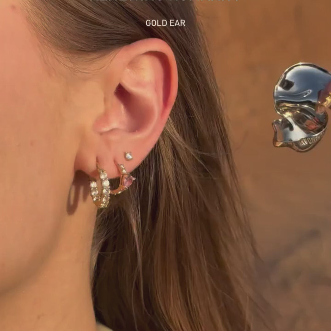 Sculpted Silver Ear Cuff