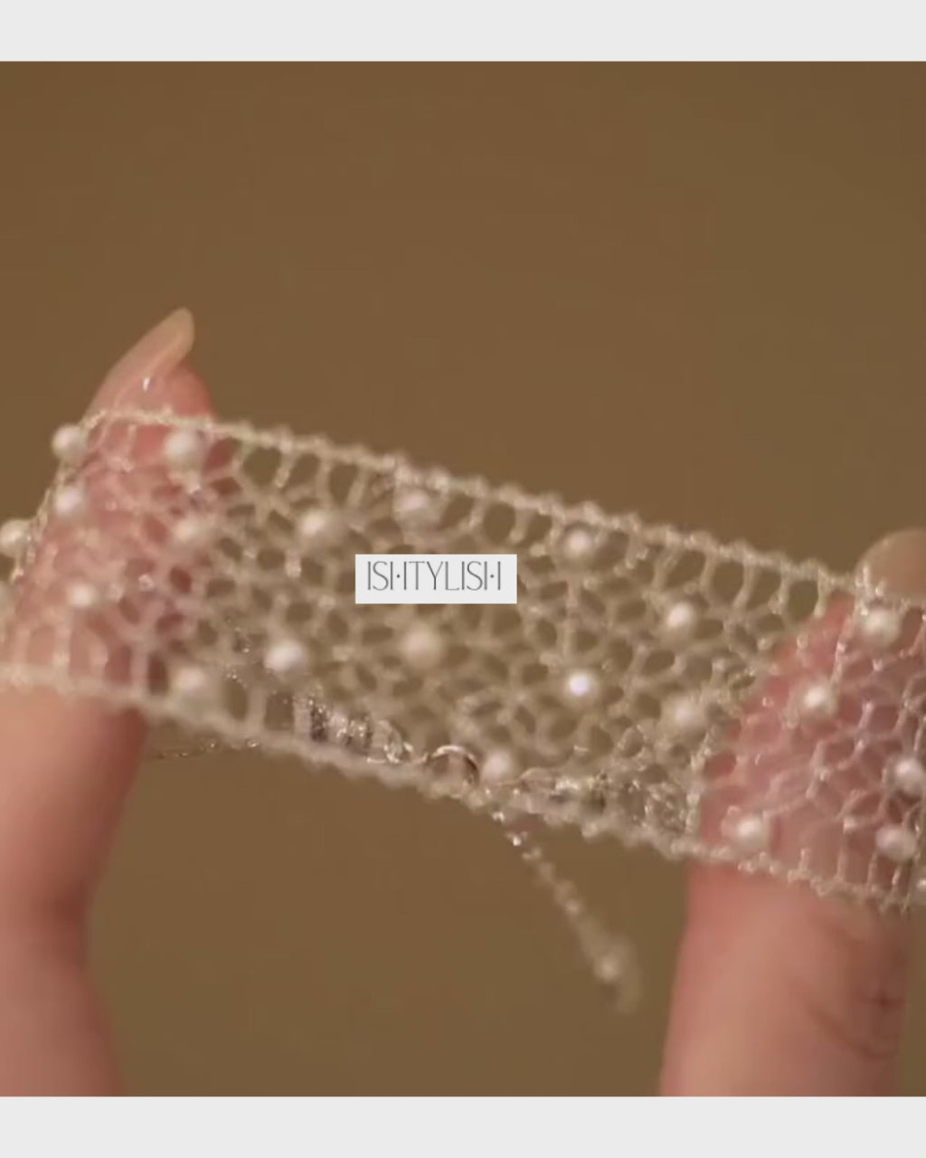 Pearl Lace Cuff Bracelet
