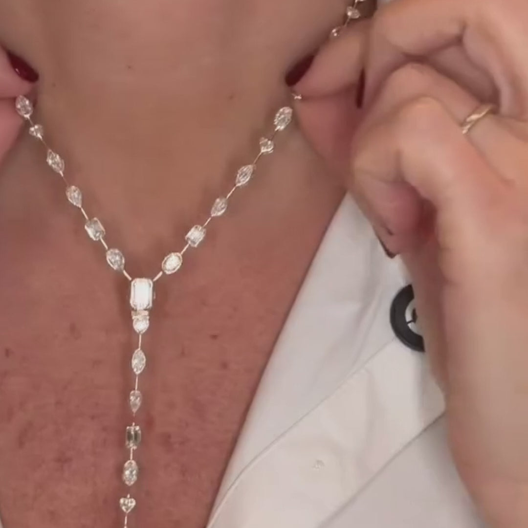 Cascade Lariat Necklac and Bracelet (Two in One)