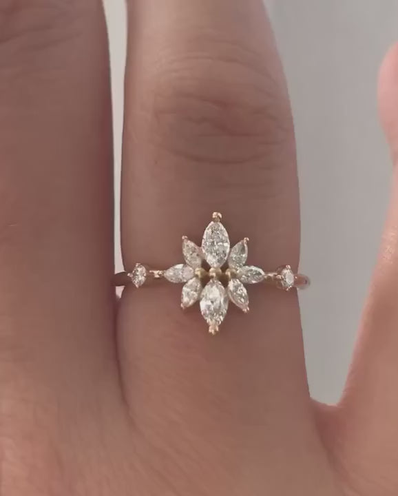 Floral Blossom Rings Set for Women