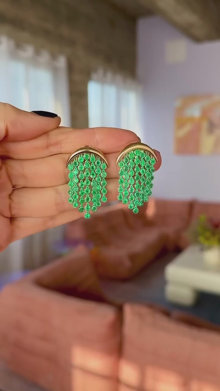 Carla Crystal Tassel Earrings for Women