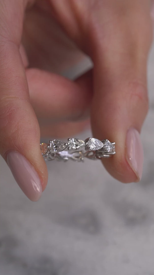 Celia Pear Stone Band Ring
